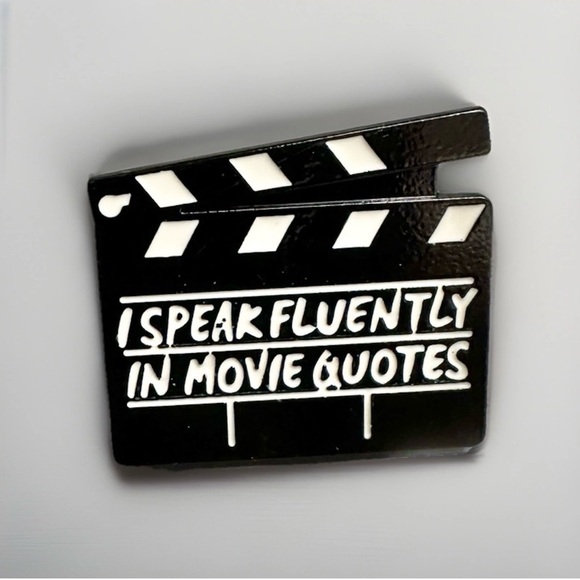 Accessories - New I Speak Fluently In Movie Quotes Enamel Pin Clapboard Actor Sarcasm Y2K Cute